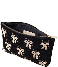 Elizabeth Scarlett Bows Velvet Everyday Pouch