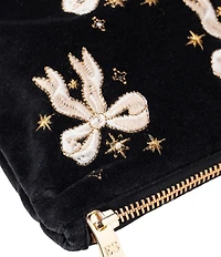 Elizabeth Scarlett Bows Velvet Everyday Pouch