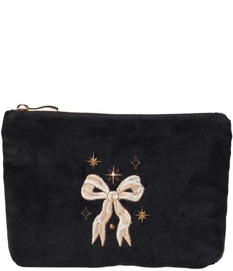 Elizabeth Scarlett Bows Velvet Mini Pouch