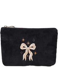 Elizabeth Scarlett Bows Velvet Mini Pouch