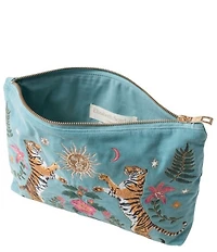 Elizabeth Scarlett Celestial Tiger Velvet Everyday Pouch