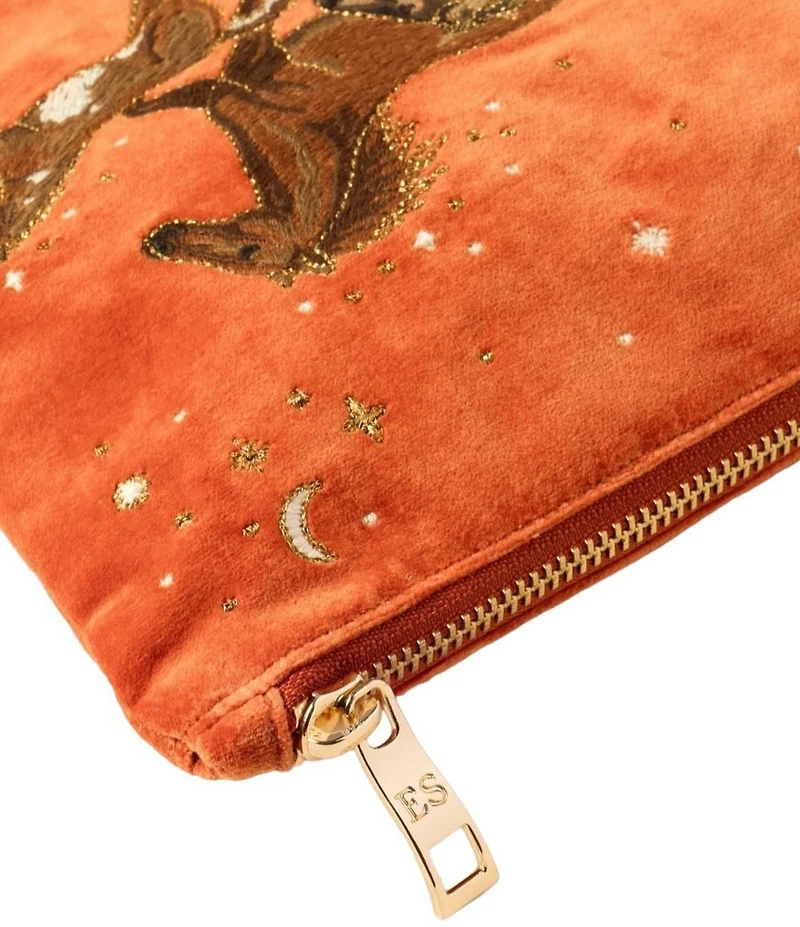 Elizabeth Scarlett Celestial Wild Horses Velvet Everyday Pouch