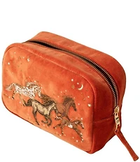 Elizabeth Scarlett Celestial Wild Horses Velvet Makeup Bag
