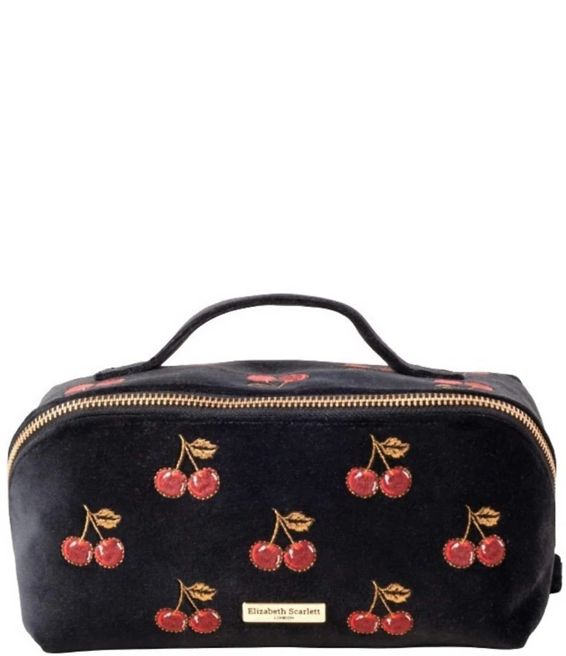 Elizabeth Scarlett Cherry Open Flat Makeup Bag