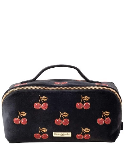Elizabeth Scarlett Cherry Open Flat Makeup Bag