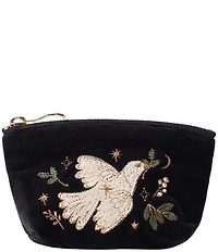 Elizabeth Scarlett Doves of Peace Velvet Coin Purse