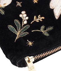 Elizabeth Scarlett Doves of Peace Velvet Everyday Pouch
