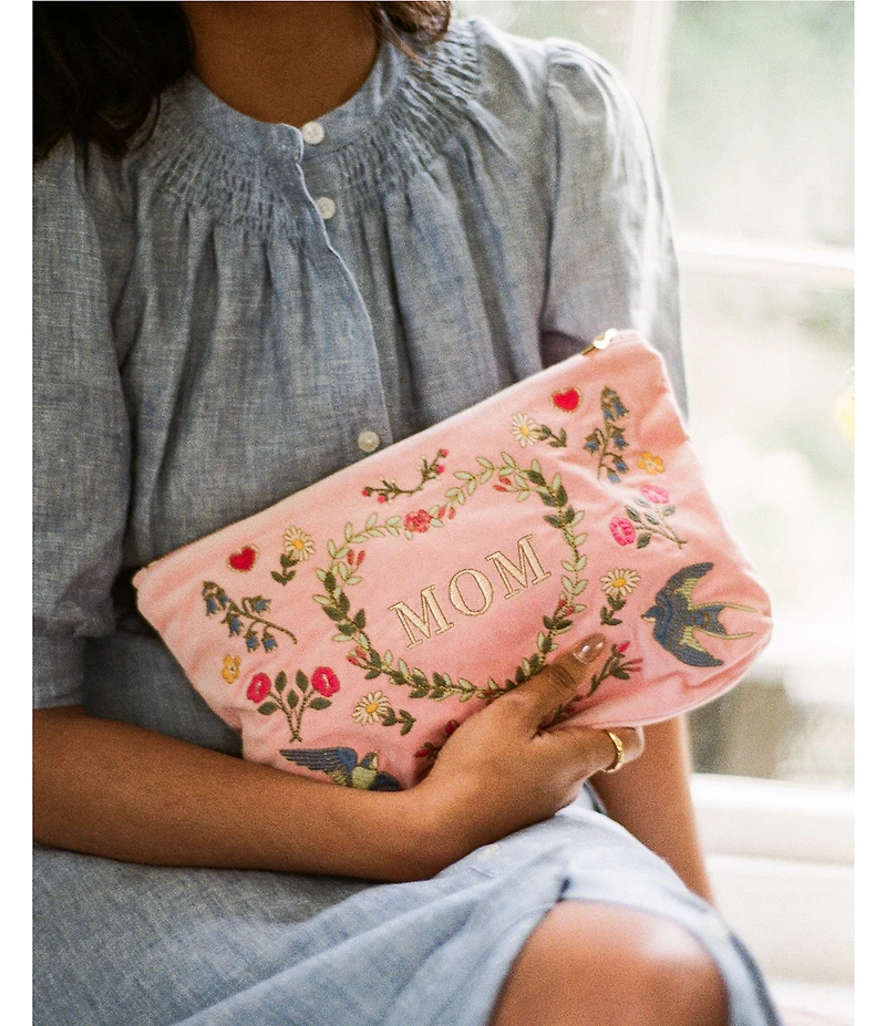 Elizabeth Scarlett Earth Goddess Mom Velvet Everyday Pouch Bag