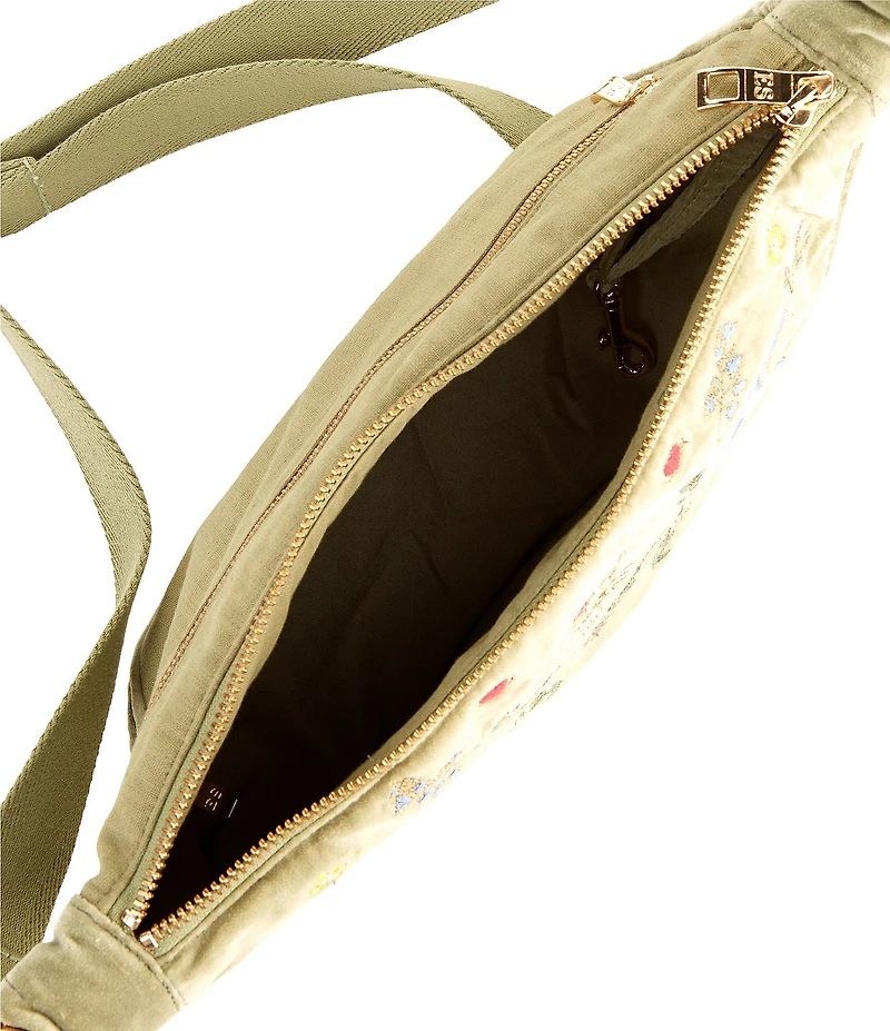 Elizabeth Scarlett Earth Goddess Velvet Crossbody Sling Bag