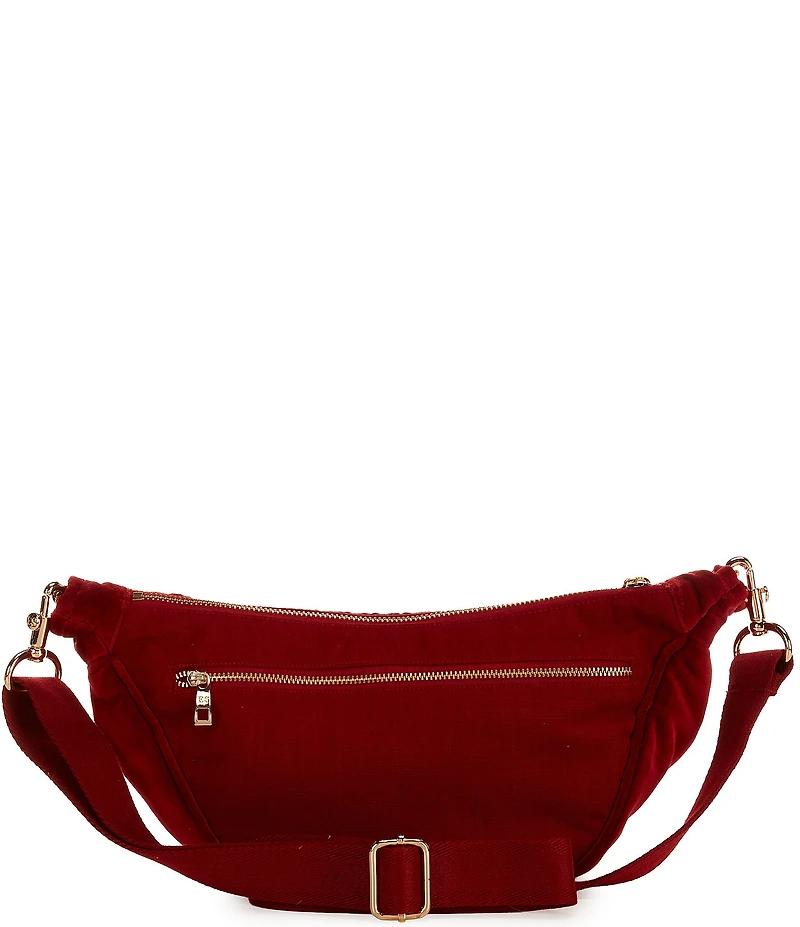 Elizabeth Scarlett Enchanted Heart Velvet Crossbody Sling Bag
