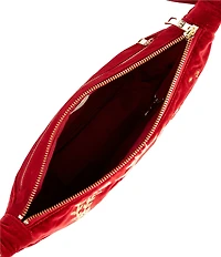 Elizabeth Scarlett Enchanted Heart Velvet Crossbody Sling Bag