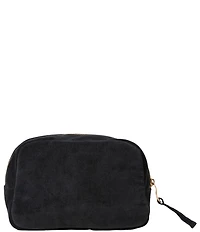 Elizabeth Scarlett Honey Bee Charcoal Velvet Cosmetics Bag Makeup