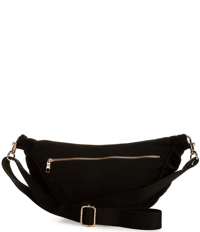 Elizabeth Scarlett Honey Bee Velvet Crossbody Sling Bag