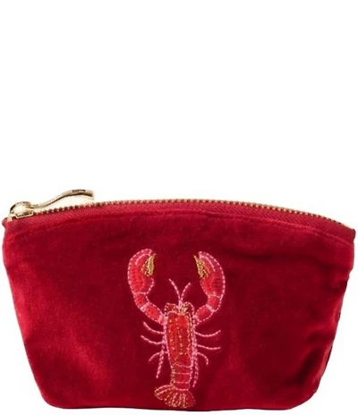 Elizabeth Scarlett Lobster Velvet Novelty Coin Purse