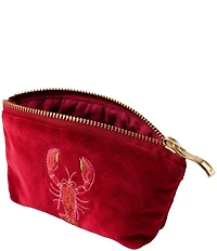 Elizabeth Scarlett Lobster Velvet Novelty Coin Purse