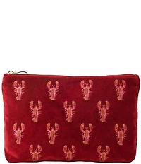 Elizabeth Scarlett Lobster Velvet Novelty Everyday Pouch