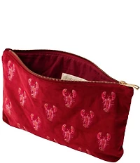 Elizabeth Scarlett Lobster Velvet Novelty Everyday Pouch