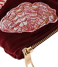 Elizabeth Scarlett Marine Paradise Velvet Everyday Pouch Bag