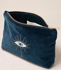 Elizabeth Scarlett Mystical Ink Blue Velvet Mini Pouch