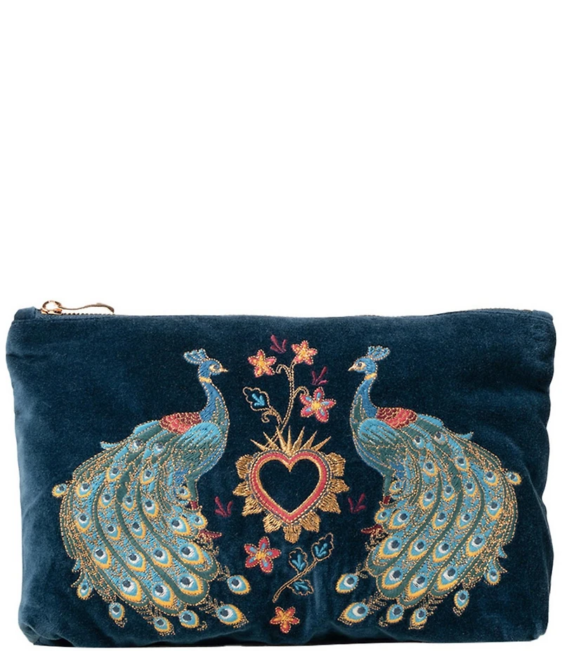 Elizabeth Scarlett Peacock Floral Everyday Pouch