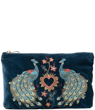 Elizabeth Scarlett Peacock Floral Everyday Pouch