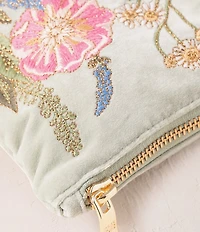 Elizabeth Scarlett Pressed Flowers Velvet Everyday Pouch