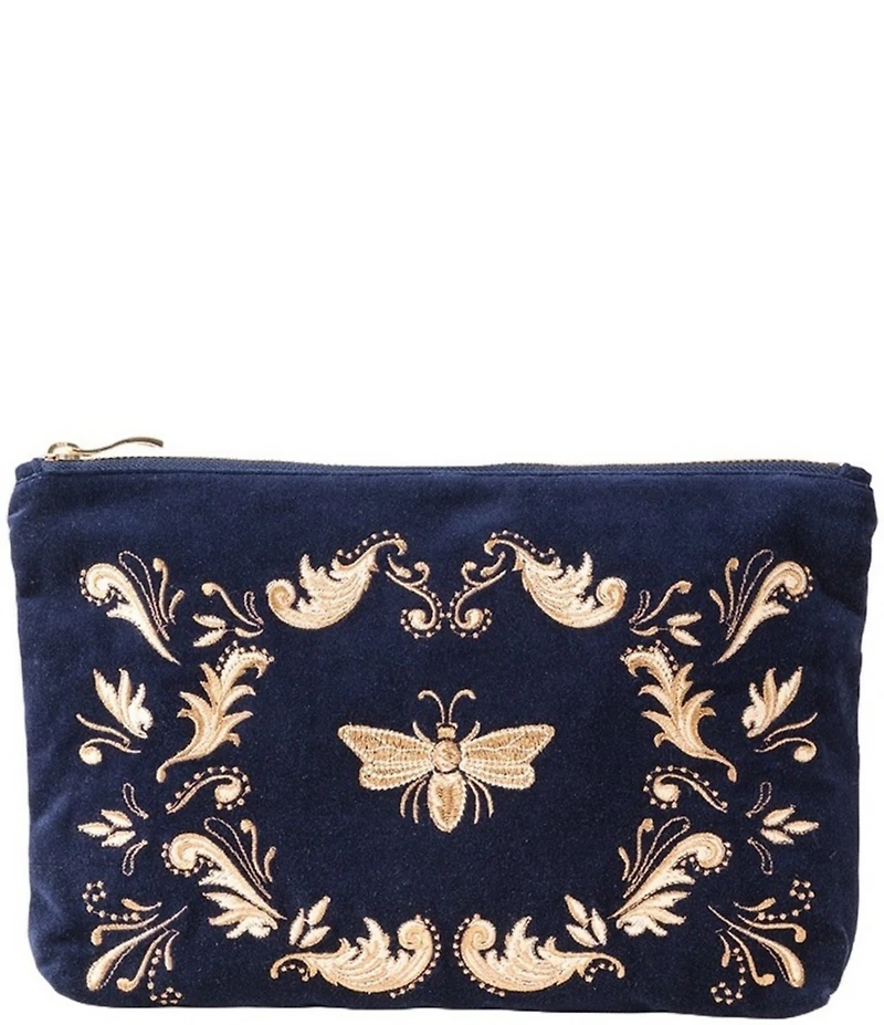 Elizabeth Scarlett Provencale Bee Velvet Everyday Pouch