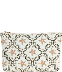 Elizabeth Scarlett Starfish Garden Velvet Everyday Pouch Bag