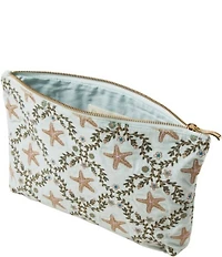 Elizabeth Scarlett Starfish Garden Velvet Everyday Pouch Bag