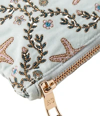 Elizabeth Scarlett Starfish Garden Velvet Everyday Pouch Bag