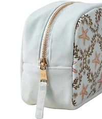 Elizabeth Scarlett Starfish Garden Velvet Makeup Bag