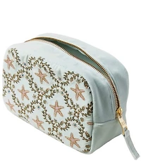Elizabeth Scarlett Starfish Garden Velvet Makeup Bag