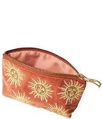 Elizabeth Scarlett Sun Goddess Rust Velvet Coin Purse