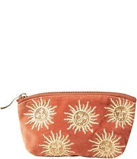 Elizabeth Scarlett Sun Goddess Rust Velvet Coin Purse