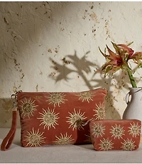 Elizabeth Scarlett Sun Goddess Rust Velvet Coin Purse