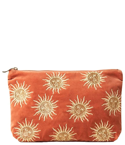 Elizabeth Scarlett Sun Goddess Rust Velvet Everyday Pouch