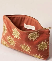 Elizabeth Scarlett Sun Goddess Rust Velvet Everyday Pouch