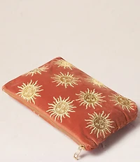 Elizabeth Scarlett Sun Goddess Rust Velvet Everyday Pouch