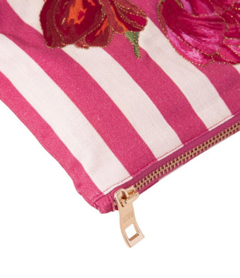 Elizabeth Scarlett Tulip Stripe Cotton Everyday Pouch