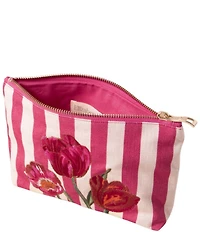 Elizabeth Scarlett Tulip Stripe Cotton Mini Pouch