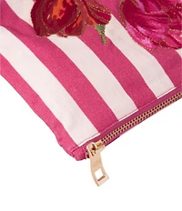 Elizabeth Scarlett Tulip Stripe Cotton Mini Pouch