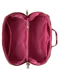 Elizabeth Scarlett Tulip Stripe Cotton Open Flat Makeup Bag