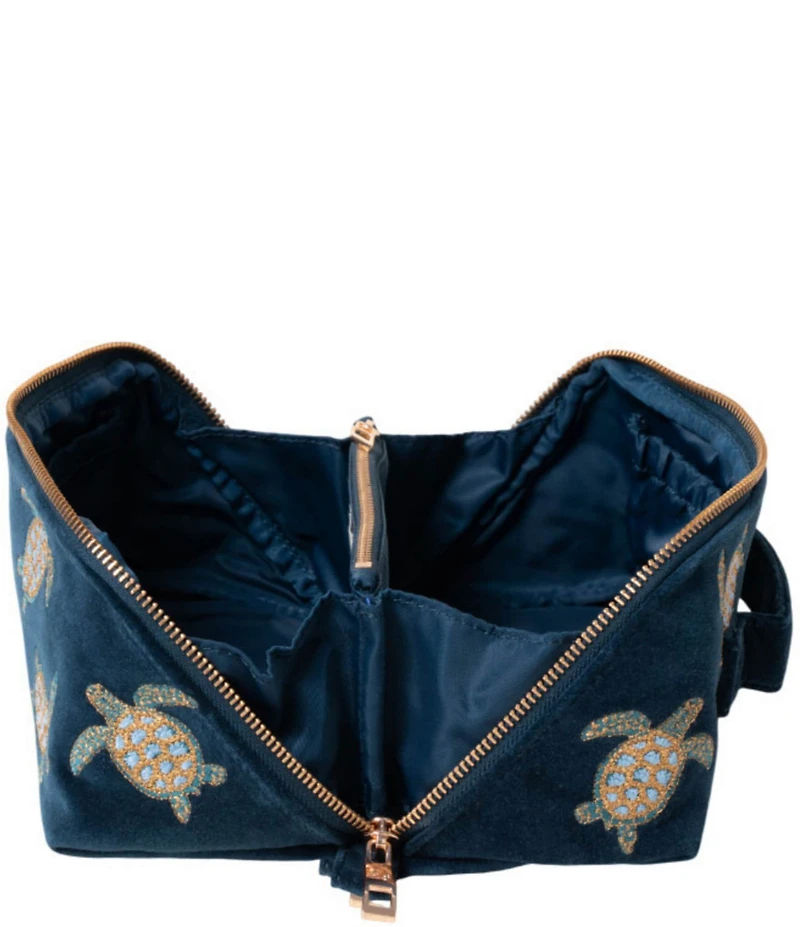 Elizabeth Scarlett Turtle Conservation Open Flat Makeup Bag