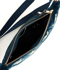 Elizabeth Scarlett Turtle Conservation Velvet Crossbody Sling Bag