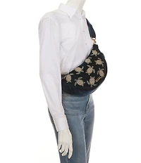 Elizabeth Scarlett Turtle Conservation Velvet Crossbody Sling Bag