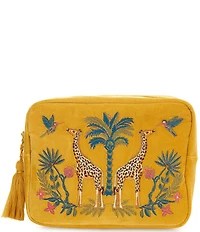 Elizabeth Scarlett Wild Giraffe Palm Wash Bag