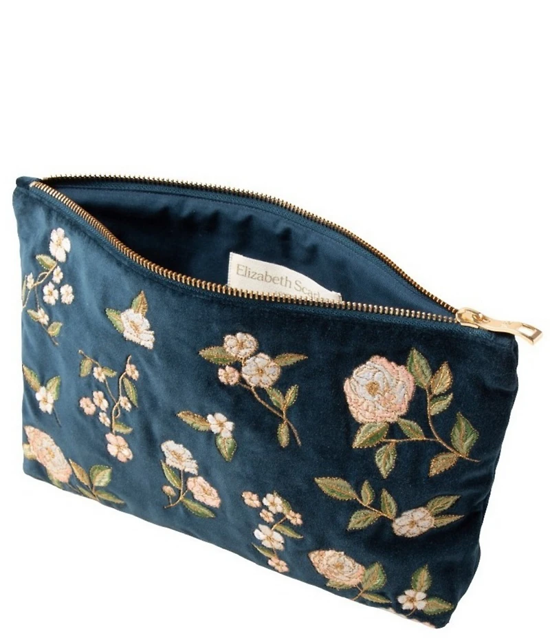 Elizabeth Scarlett Wild Rose Velvet Everyday Pouch