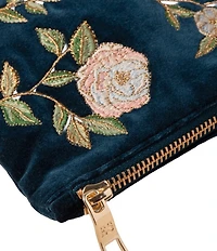 Elizabeth Scarlett Wild Rose Velvet Everyday Pouch