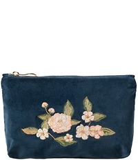 Elizabeth Scarlett Wild Rose Velvet Mini Pouch