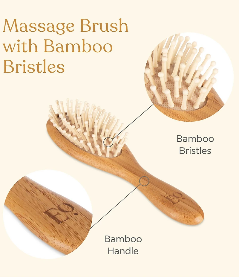 EllaOla 3-Piece Bamboo Brush & Comb Set